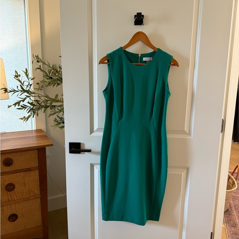 Calvin Klein Green Sleeveless Dress